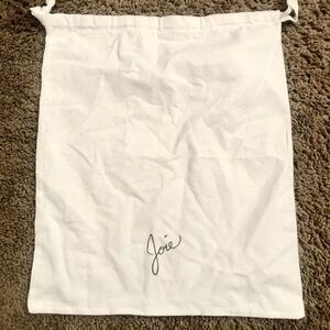 Joie white dust bag